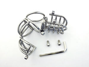 لعبة جنسية من الفولاذ المقاوم للصدأ, لعبة جنسية من الفولاذ المقاوم للصدأ ، قفل قفص القضيب ، العفة للرجال ، جهاز العفة للرجال ، قفص العفة - Product Image 2