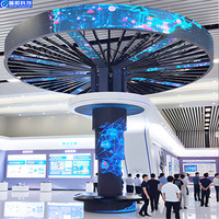 Pushunled haute qualité P2 DJ Table Portable 3D publicité affichage Flexible LED écran pour la vente au détail ascenseur orientation éducation