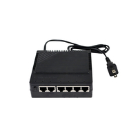 Switch PoE de Plástico de 250 Metros y 4 Puertos 100Mbps con VLAN, 2 Puertos RJ45 de Uplink, Switch PoE de Grado Industrial para Cámaras IP CCTV