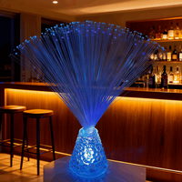 Lumière de base à fibres optiques LED multicolore à dégradé clignotant, pour décoration d'ambiance de bar à domicile, lumière de nuit ciel étoilé