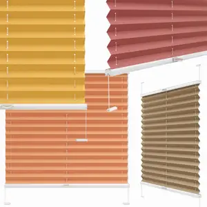 Pleated Blinds Superior Quality Fabric Pinch Pleat Plisse Pleated Blinds Curtains