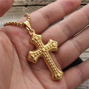 <b>Cross</b> Pendant Necklace Zinc Alloy Unisex Fashion Jewelry Gift - Product Image 3