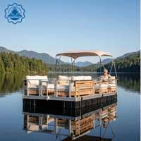 Pont flottant en alliage d'aluminium, passerelle flottante, quai flottant pour villa privée sur lac