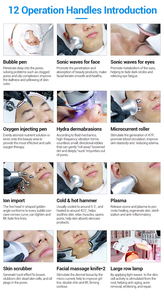 Appareil d'hydrodermabrasion avancé avec écran tactile de 10,1 pouces et 6 têtes en silicone pour un rajeunissement facial complet - Product Image 2