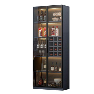 Coin extensible de qualité supérieure panneau blanc armoire de rangement intégrée luxe moderne multicouche <span class=keywords><strong>Bar</strong></span> vin boissons réglable maison - Product Image 2