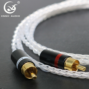 Câble audio auxiliaire 8 cœurs plaqué argent <span class=keywords><strong>HIFI</strong></span>, diamètre 3,8 mm, 4,4 mm vers 2 RCA, extension DIY/OEM personnalisable, câble audio et vidéo - Product Image 3