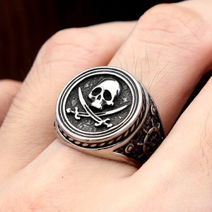 yunnique Skull <b>Ring</b> <b>Men</b> Stainless Steel Punk Hip Hop Jewelry Gift For <b>Men</b> Size 7 8 9 10 11 12 13 - Product Image 2