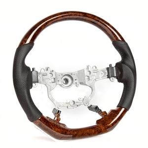 Volant <span class=keywords><strong>en</strong></span> <span class=keywords><strong>bois</strong></span> <span class=keywords><strong>de</strong></span> noyer, luxe haut <span class=keywords><strong>de</strong></span> gamme, sport, fond plat, multifonction, prise <span class=keywords><strong>en</strong></span> main améliorée, personnalisation, remplacement, compatible avec la plupart des modèles - Product Image 2