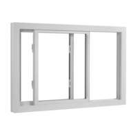 Neuheiten Weißer Rahmen UPVC Schiebefenster aus gehärtetem Glas Doppel glas 10 Fuß Erker für Wohnzimmer