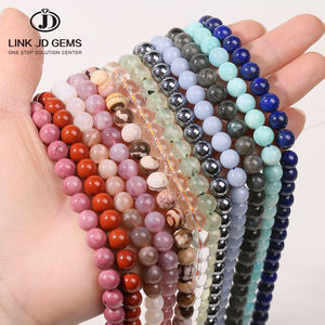ลูกปัดหินธรรมชาติขนาด 8 มม. ยี่ห้อ JD GEMS สำหรับทำเครื่องประดับ ขายส่งแบบเป็นเส้น สีเหลือง - Product Image 1