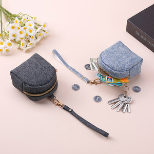 Borsa Portamonete Mini in Denim in Offerta, Pochette Portatile con Ciondolo Portachiavi - Product Image 2
