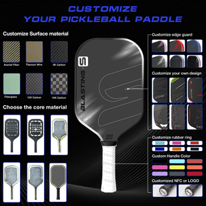 Vợt cầu lông JUSAIN PRO IV Hyproin 14mm GEN4, vợt lai, đạt chuẩn USAPA, di động, lõi tổ ong PP sợi carbon T700 nguyên chất - Product Image 5