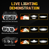 Phare de moto électrique 100W 70W à faisceau haut/bas, projecteur LED latéral clignotant pour voiture, moto tout-terrain