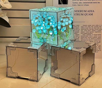 Lampe miroir cube tulipe DIY, lumières nocturnes miroir tulipe, ornements de chambre à coucher, cadeau créatif pour un ami, anniversaire