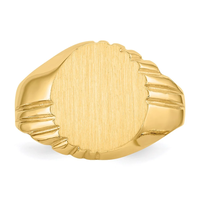 Inspire Schmuck Edelstahl Personalisierter Gravierter Siegelring für Männer und Frauen, Vintage Geschnitzter Schulter-Goldsiegelring Geschenk