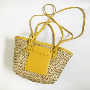 Bolso de Hombro de Paja para Playa, Bolso Tote de Hierba Tejida para Mujer, Bolso de Mano de Lujo de Diseñador - Product Image 2