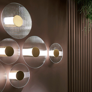 Modern Minimalist Round Wall Lamp Led <b>Light</b> Source E27 Switch Control For Hallway Living Room Bedroom Bedroom Bedside - Product Image 3