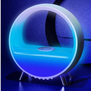 Lonvel Led Bầu Không Khí RGB Đèn Sạc Không Dây Đồng Hồ Báo Thức 15W Bảng Đèn Bt Loa Với Ứng Dụng Điều Khiển Mô Phỏng Mặt Trời Mọc/Hoàng Hôn - Product Image 4