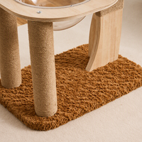 Étagère d'escalade pour chat d'intérieur en bois écologique de luxe avec motif floral, résistante à l'usure et aux griffures