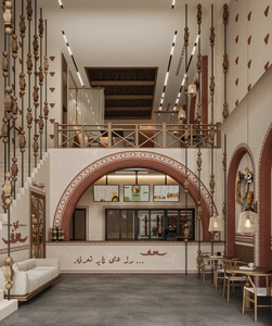 Luxury Restaurant Interior Design Custom <b>Bar</b> Counter Wooden Furniture Hotel Dining Space Solution - Product Image 3