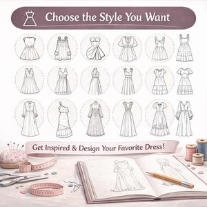 Abito Lungo Elegante da Donna con Scollo Quadrato, Maniche Lunghe a Sbuffo, Vita Aderente, Stile Swing - Product Image 2