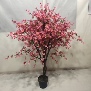 Albero Bonsai Artificiale di Fiori di <span class=keywords><strong>Ciliegio</strong></span> Giapponese Rosa in Tessuto per Decorazione - Product Image 4