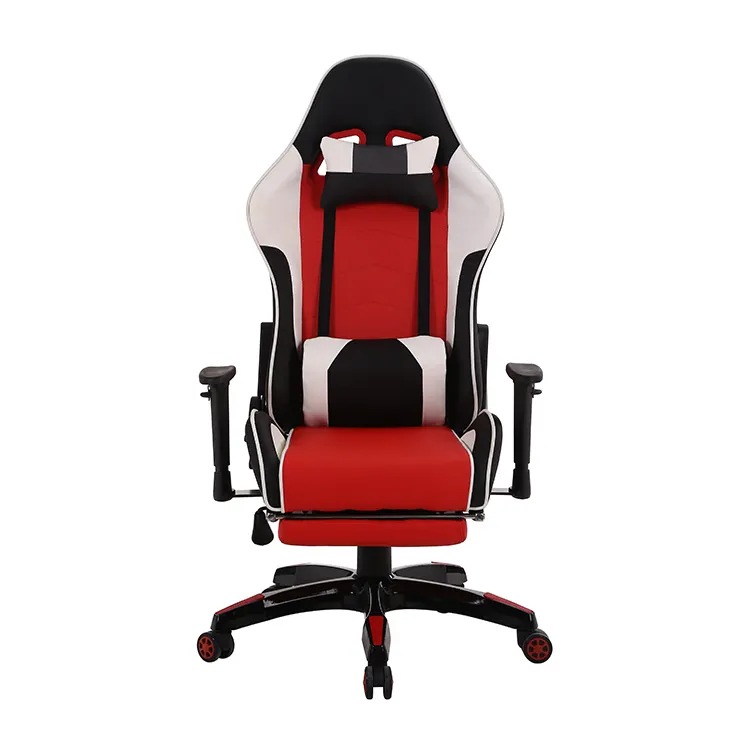 Gratis Sampel Cadeira Gamer Logo Kustom Led Cahaya Sofa Terbaik Kulit Hitam Merah Muda Meja Kursi Gaming dengan Sandaran Kaki Monitor Balap