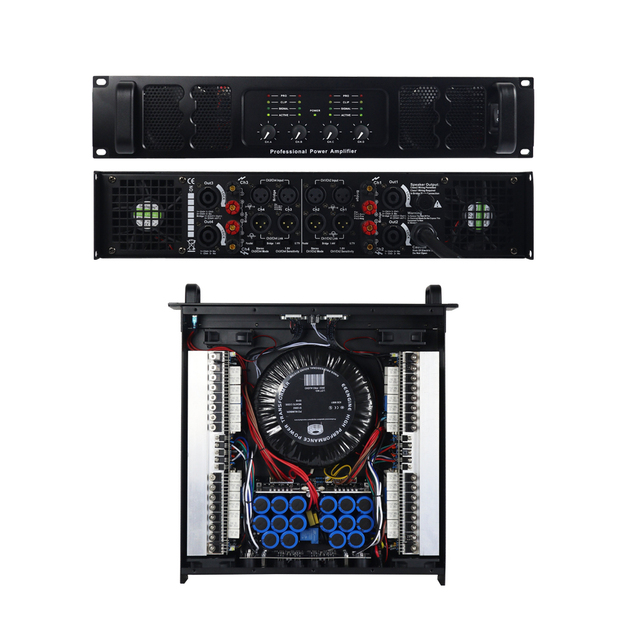 600W 4-Channel Audio Power Amplifier for Stage with Music Player Function and Perfect Sound