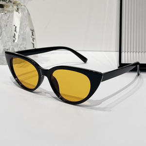 新しい個性的なプラスチック製の小さな楕円形TR90フレーム、キャットアイ、べっ甲柄、ファッショナブルなイレギュラー、レトロ、偏光TAC、UVカットサングラス - Product Image 5