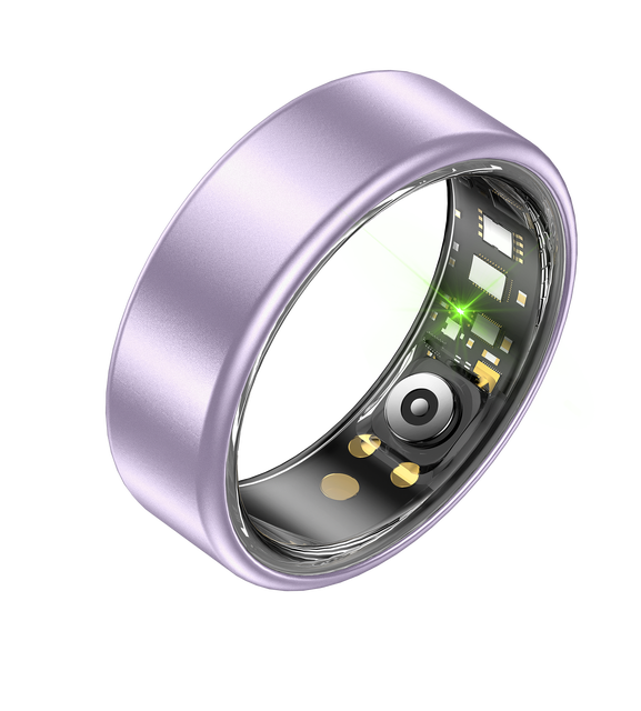 Lightweight Stainless Steel 5ATM Waterproof Smart Ring App Control Real-time Heart Rate Sleep Blood Oxygen Fitness