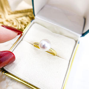 Ensemble de bagues en argent S925 avec perles rondes de 6-7 mm, édition DIY Love, bijoux avec support vide 1907, accessoire - Product Image 2