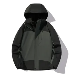 <span class=keywords><strong>Chaqueta</strong></span> con Capucha Personalizada <span class=keywords><strong>para</strong></span> Hombre <span class=keywords><strong>y</strong></span> <span class=keywords><strong>Mujer</strong></span>, Unisex, 3 en 1, Técnica, <span class=keywords><strong>para</strong></span> Exteriores, Resistente al Viento, Impermeable, Cálida, con Cierre, Relleno de Poliéster - Product Image 2