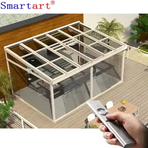 2022 All Season Remote Controlled Guillotine Systems Terrace Roof For Glass Sun Room House