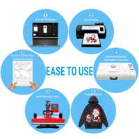 Impresora DTF A3 M1630 Pro con Tinta Blanca para Impresión de Camisetas DIY, Paquete de Impresión de Doble Velocidad A3 + Laptop + Horno