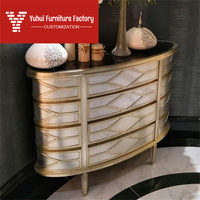 Muebles de Entrada Modernos de Lujo, Aparador de Madera Maciza, Mueble de Entrada Personalizable