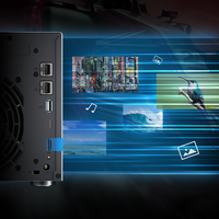 Server Penyimpanan Rumah Intel N100 NAS Quad Core 8GB DDR4 Dual Lan 2.5GbE 4 Bay Hard Disk M.2 NVME SATA HDD SSD