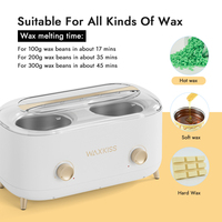 Chauffe-cire professionnel à double pot de 1000 ml * 2, chauffe rapidement, pour salon de beauté et spa, OEM ODM