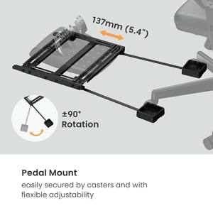 Kit de support de montage portable LRA04-BS01 pour simulateur de course, support de <span class=keywords><strong>volant</strong></span> réglable pour simulateur de course, compatible avec Logitech <span class=keywords><strong>Thrustmaster</strong></span> - Product Image 5