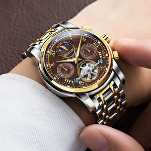 Reloj de Pulsera Mecánico Automático de Lujo con Logotipo Personalizado para Hombre, Movimiento Hangzhou, Correa de Acero Inoxidable, Esfera con Indicadores - Product Image 4