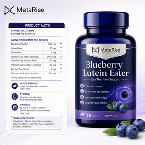Tabletas Masticables de Éster de Luteína de Arándano OEM/ODM, Antioxidante, Cuidado de la Vista, Suplemento para el Cuidado de la Salud Ocular, 60 Unidades, Halal, ISO22000 - Product Image 5