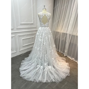 <span class=keywords><strong>Vestido</strong></span> de Novia <span class=keywords><strong>Civil</strong></span> Elegante con Apliques, Estilo Princesa, Espalda Descubierta, Blanco, <span class=keywords><strong>Corto</strong></span>, Tipo Sirena, con Cola Desmontable - Product Image 3