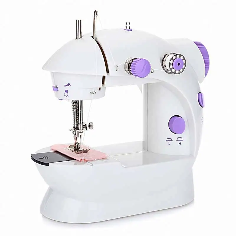 Ousehold-minimáquina DE COSER DE CUERO portátil, máquina de coser eléctrica automática con cierre plano