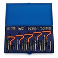 80-teiliges Gcr15/HSS Gewindereparatur-Einsatzkit M5-M12 Metrisches Heli-Coil-Set Werkzeug zur Wiederherstellung Beschädigter Gewinde für Automobil & Maschinenbau