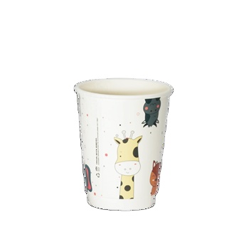 Disposable Biodegradable PLA Coating Single Wall Customized Logo Cardboard Paper Cup for Hot Drink 7 oz with PS Lids Noodle