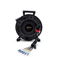 Câble à fibres optiques monomode blindé 6 cœurs G657.A1 avec gaine en TPU et Kevlar, extérieur LC-LCr 50m 100m avec bobine PCD235