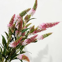 Paarse lavendel, kunstmatige salie, bloemendecoratie voor thuis, woonkamertafelbloemen in Europese stijl, fotorekwisieten