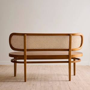 Tropical En Bois Massif Naturel <span class=keywords><strong>Rotin</strong></span> Intérieur Stand Restaurant Entrée Naturel <span class=keywords><strong>Rotin</strong></span> Banc Chaises - Product Image 5