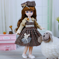 Poupée BJD de 30 cm, 22 articulations mobiles, maquillage 1/6, poupées à grands yeux 3D avec vêtements tendance pour filles, jouet DIY
