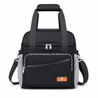 Sac isotherme de pique-nique PEVA anti-fuite en aluminium, épais, double isolation, 20L, avec fermeture éclair, pour activités extérieures