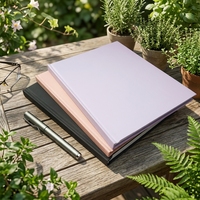Cuaderno de Tapa Dura con Logotipo Personalizado, A5, con Textura de Lino, Cuadrado, con Espiral, para Regalos Empresariales y Corporativos